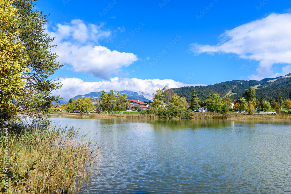 Lake Wildsee at Seefeld in Tirol, Austria - Europe