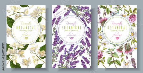 Floral vertical banners