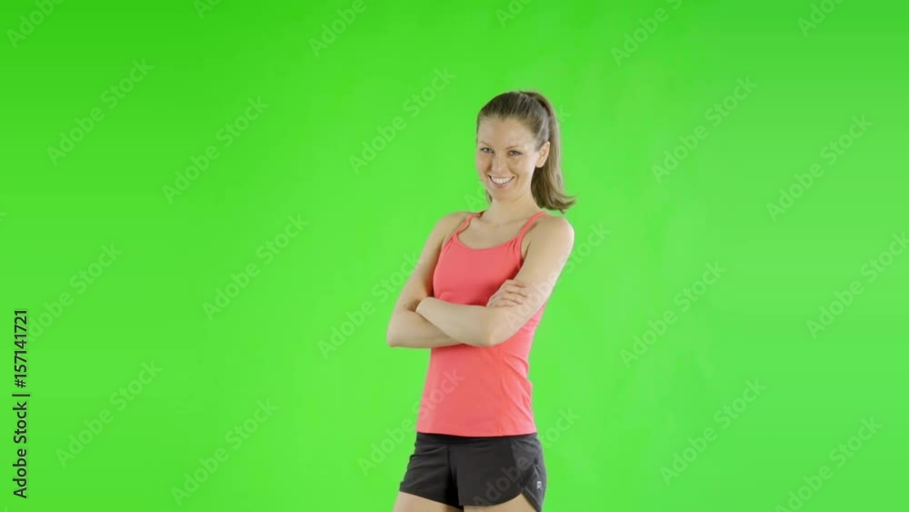 caucasian woman greenscreen cut out sport exercise fit healthy caucasian woman greenscreen cut out sport exercise fit healthy