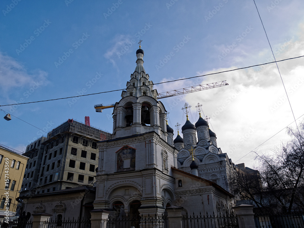 Fototapeta premium The Orthodox Church in Moscow, Petrovka street