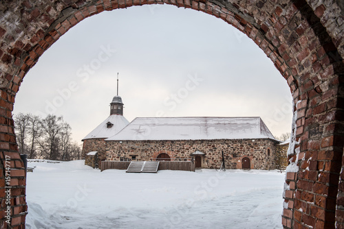 Old Korela fortress in the town of Priozersk, Russia. photo