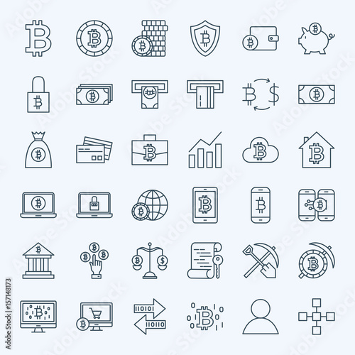 Line Bitcoin Icons