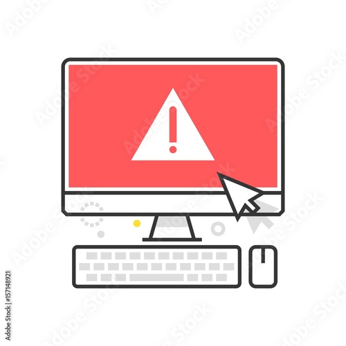 Color box icon, virus illustration, icon