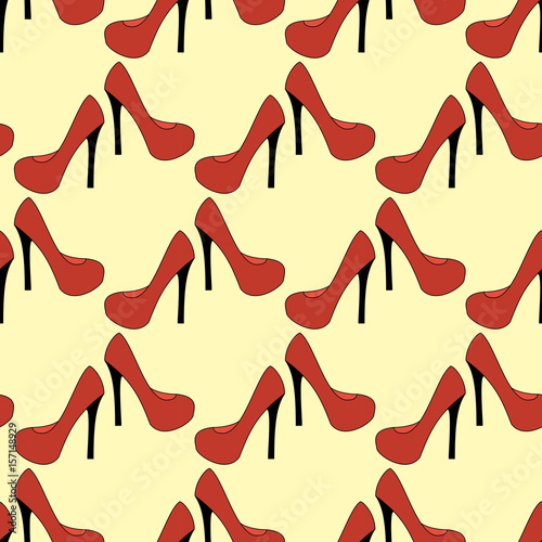 Shoes seamless pattern