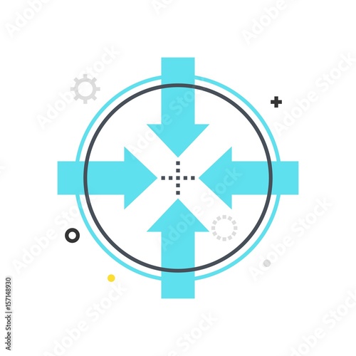 Color box icon, connection illustration, icon