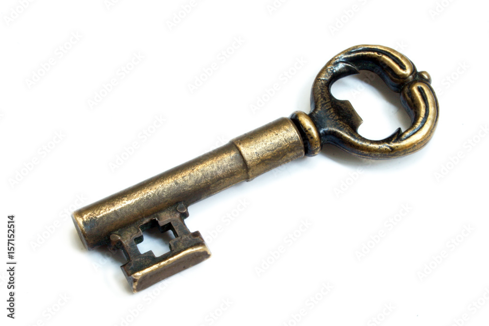 Beautiful golden skeleton key 