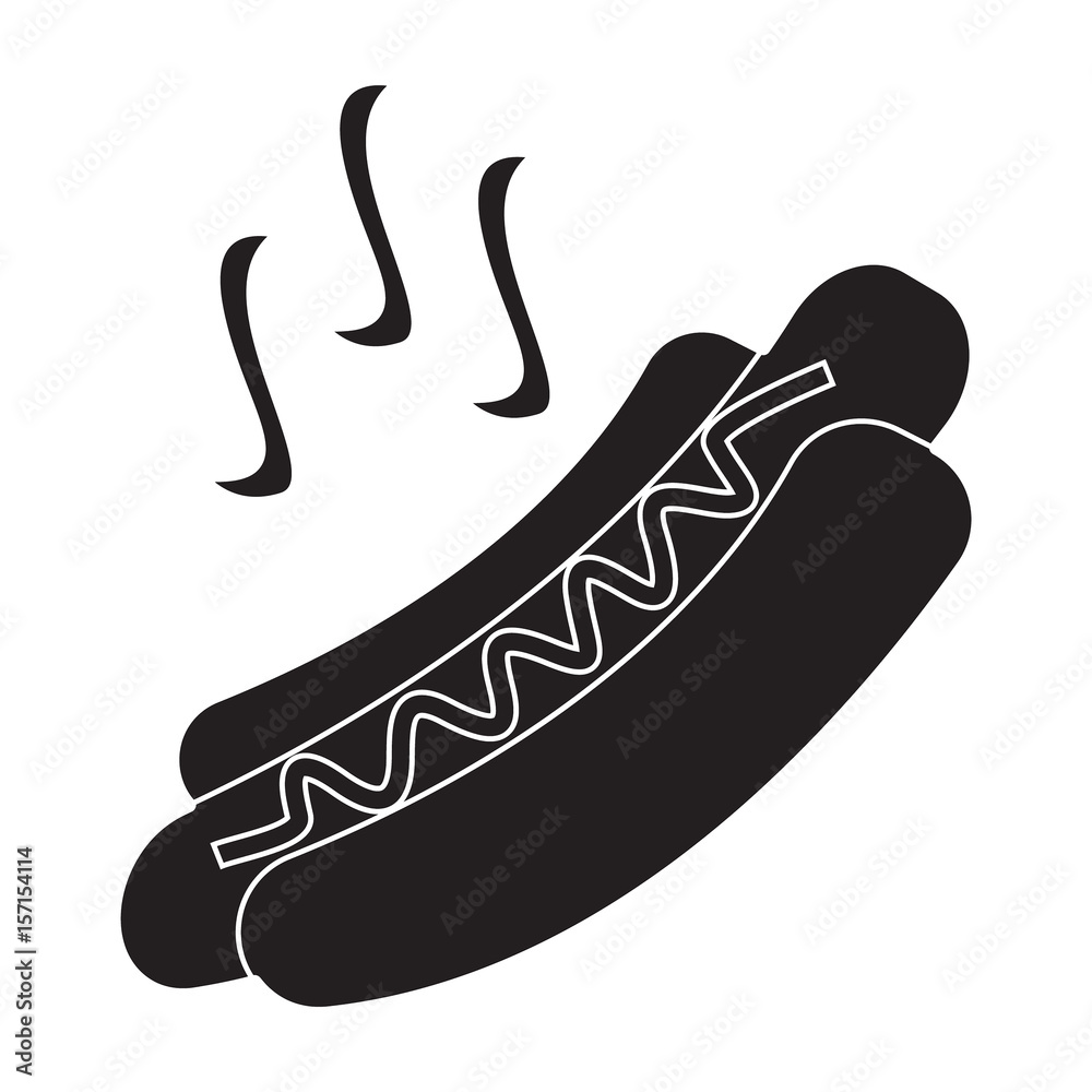 hot dog icon flat black hot dog icon flat black