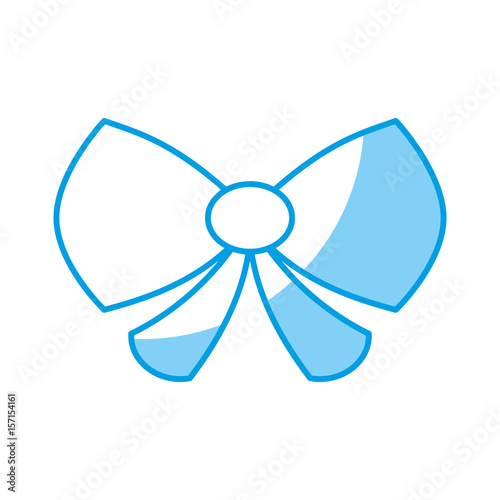 decorative bow icon over white background. vector illustraiton