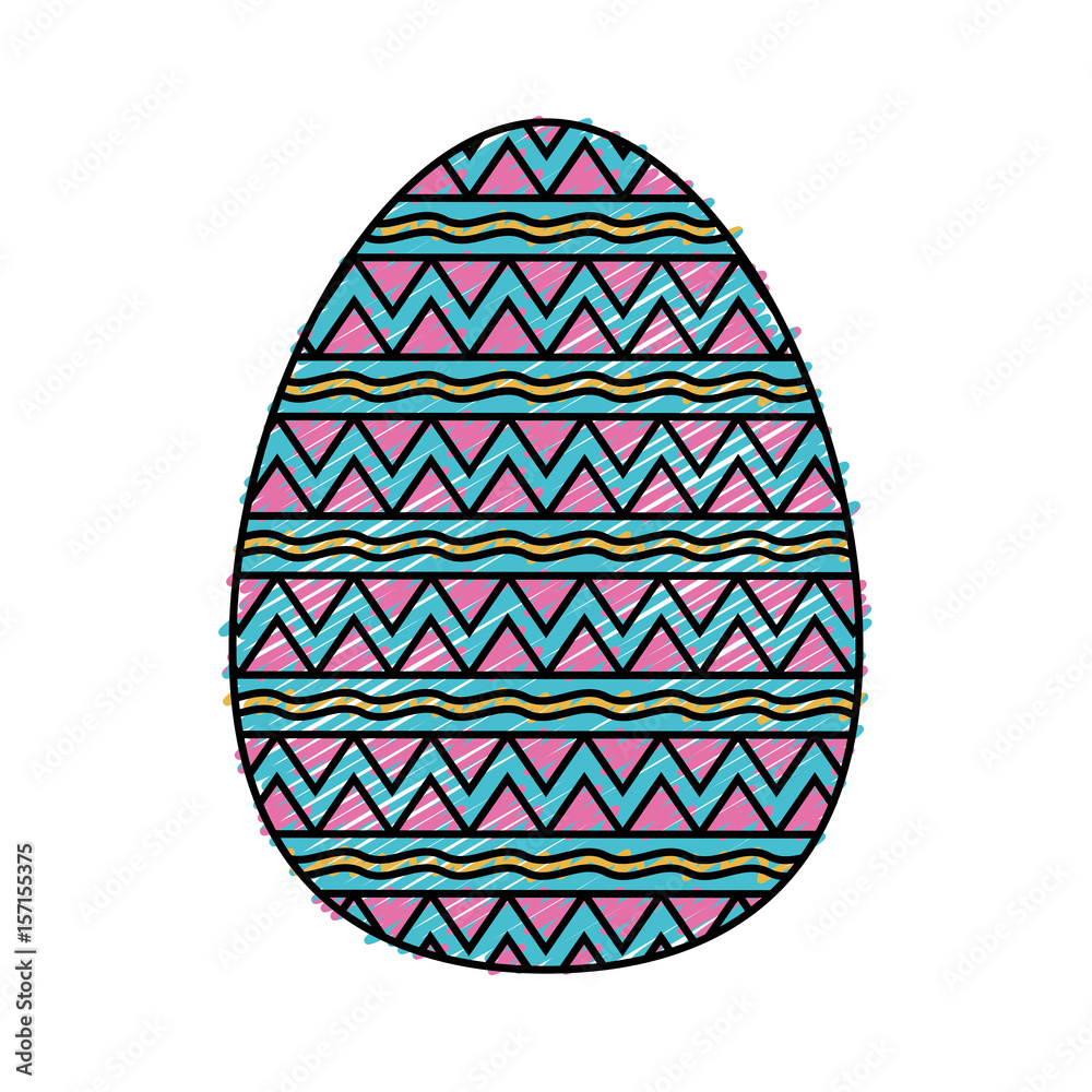 easter egg icon over white background. colorful design. vector illustration easter egg icon over white background. colorful design. vector illustration