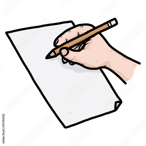 writing / cartoon vector and illustration, hand drawn style, isolated on  white background. Stock Vector | Adobe Stock