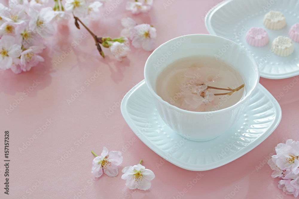 桜茶　桜の花