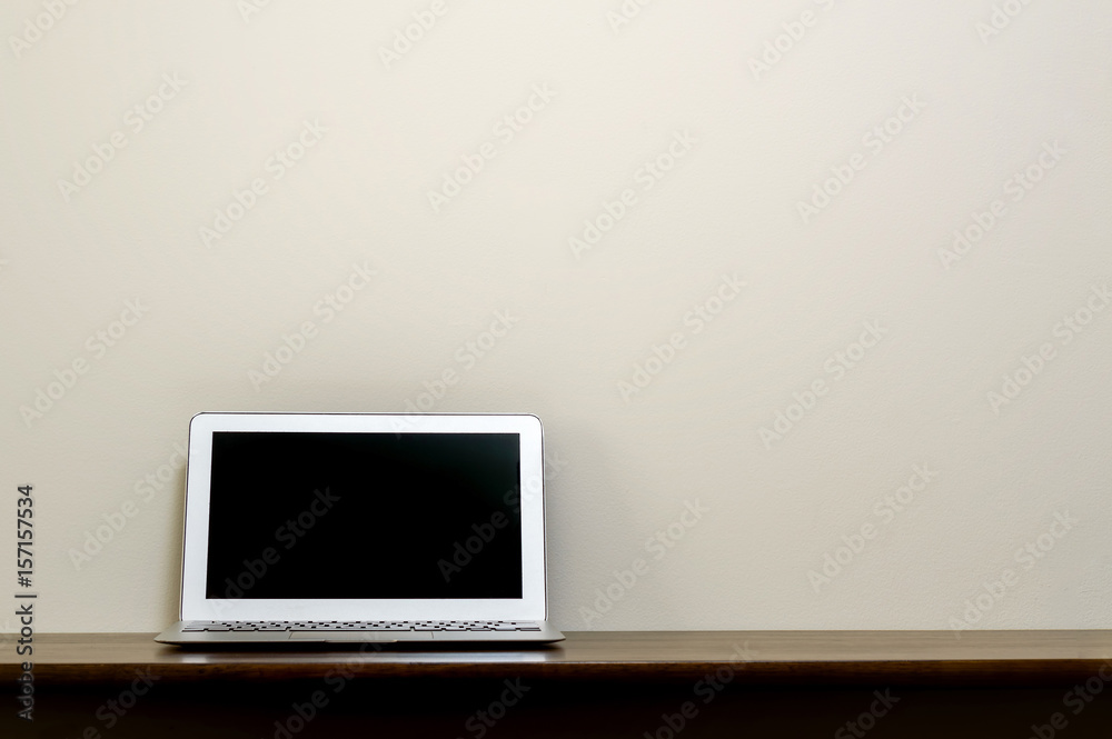 laptop on table waiting for someone put some great idea on it laptop on table waiting for someone put some great idea on it