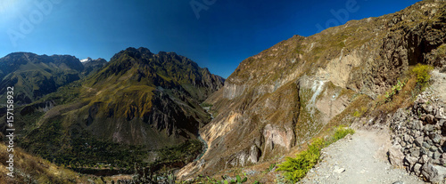 Panorama of Colca Canyon in Peru