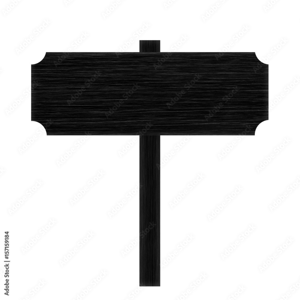 Fototapeta premium Wooden sign isolated on white background