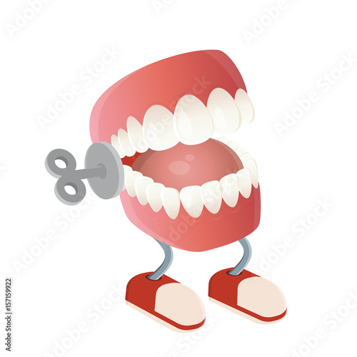 Slika na platnu funny chattering teeth toy
