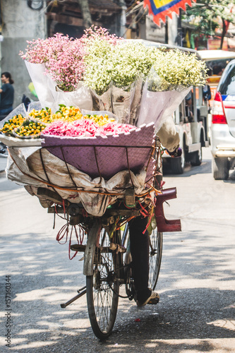 Vietnamese Flower Street Vendor