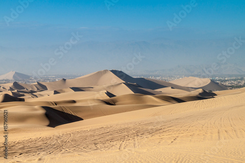 Sand dunes in Huacachina desert, Ica Region, Peru