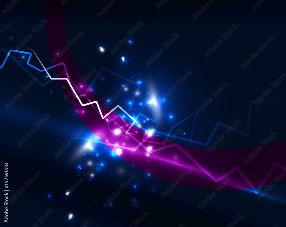 Neon lightning vector background Neon lightning vector background