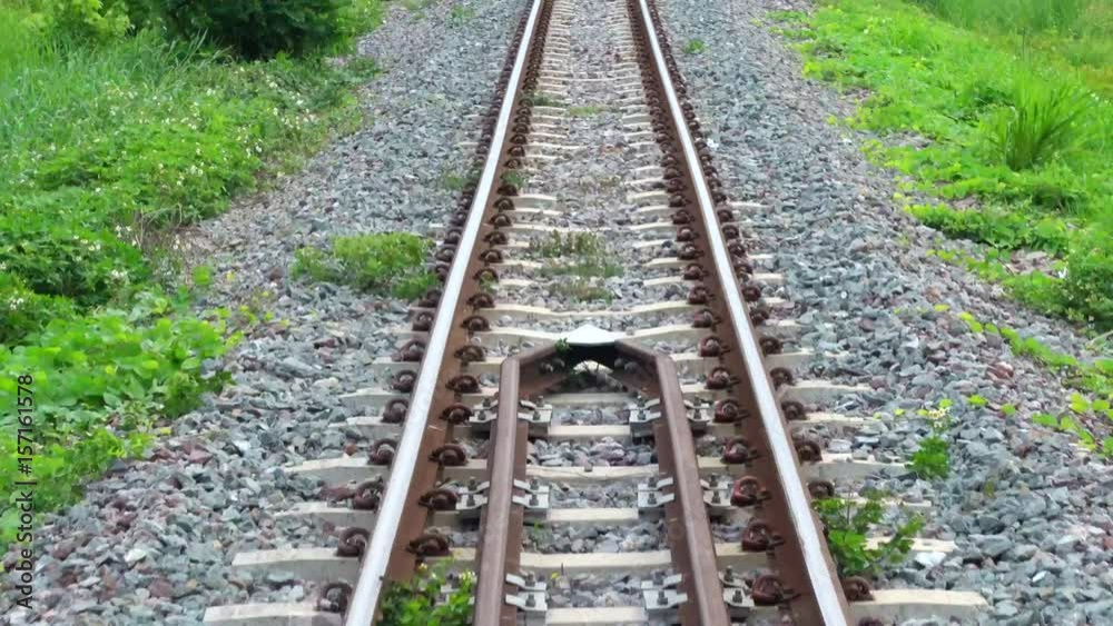 4K, Beautiful green nature view seen form train pass on countryside land. 4K, Beautiful green nature view seen form train pass on countryside land.