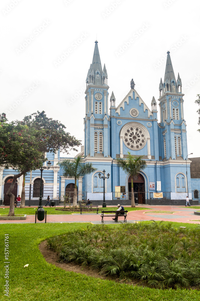 LIMA, PERU - JUNE 5, 2015: la Recoleta church in in Lima
