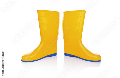 Rubber boots isolate. photo