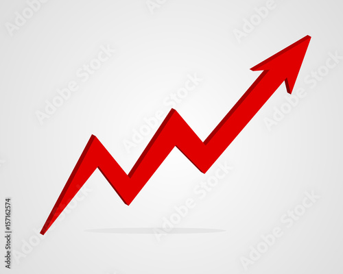 Vector 3d arrow business graph illustration. (Vector ESP 10)