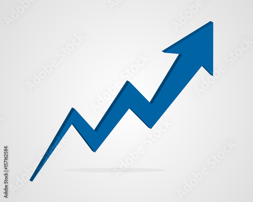 Vector 3d arrow business graph illustration. (Vector ESP 10)
