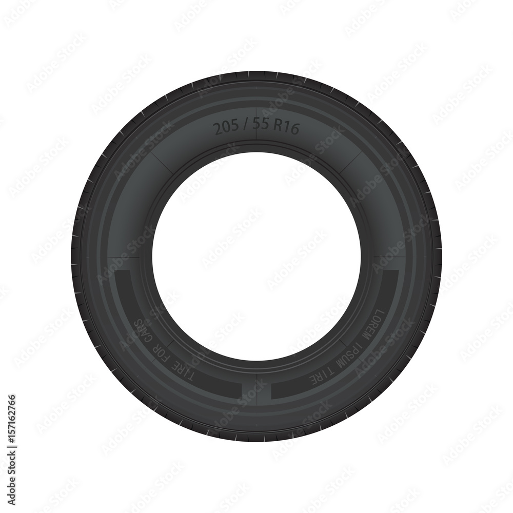 Fototapeta premium Car tire isolated