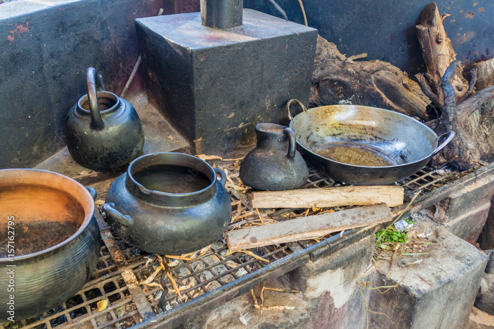 Traditional stove in a small village near Cajamarca, Peru Traditional stove in a small village near Cajamarca, Peru