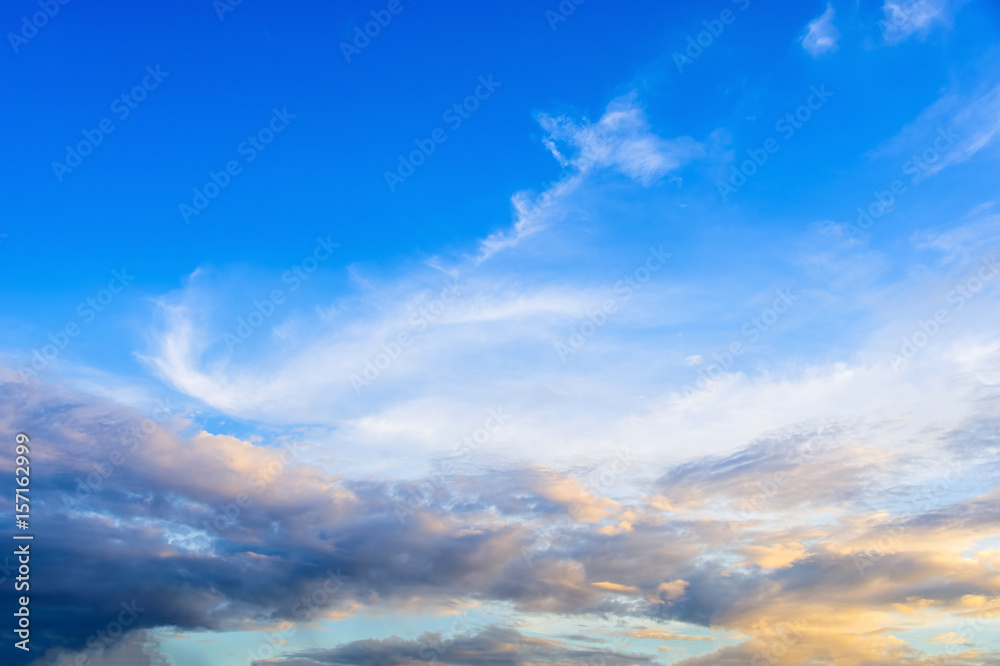 vivid blue sky with clouds