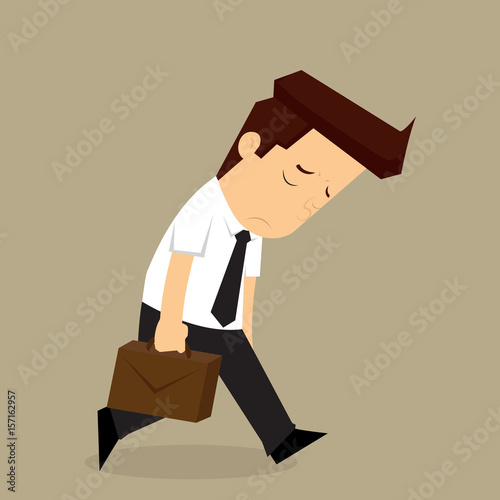 businessman fatigue because of hard work