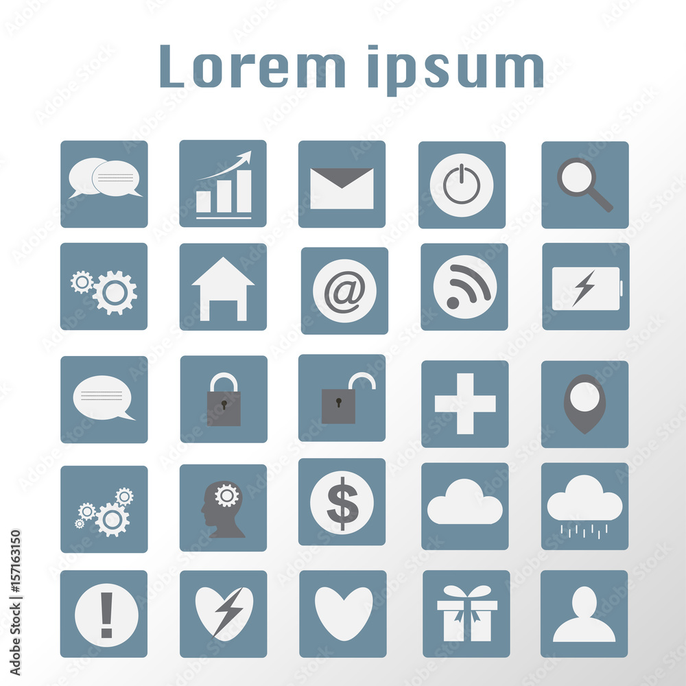 Set of web icons, Vector ESP.