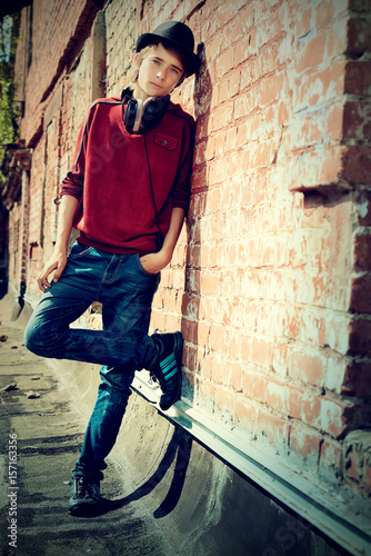 teen boy on the street