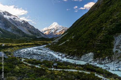 View of Mount Cook at Hooker valley track, NZ photo