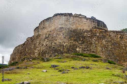 Kuelap, ruined citadel city of Chachapoyas cloud forest culture in mountains of northern Peru. photo