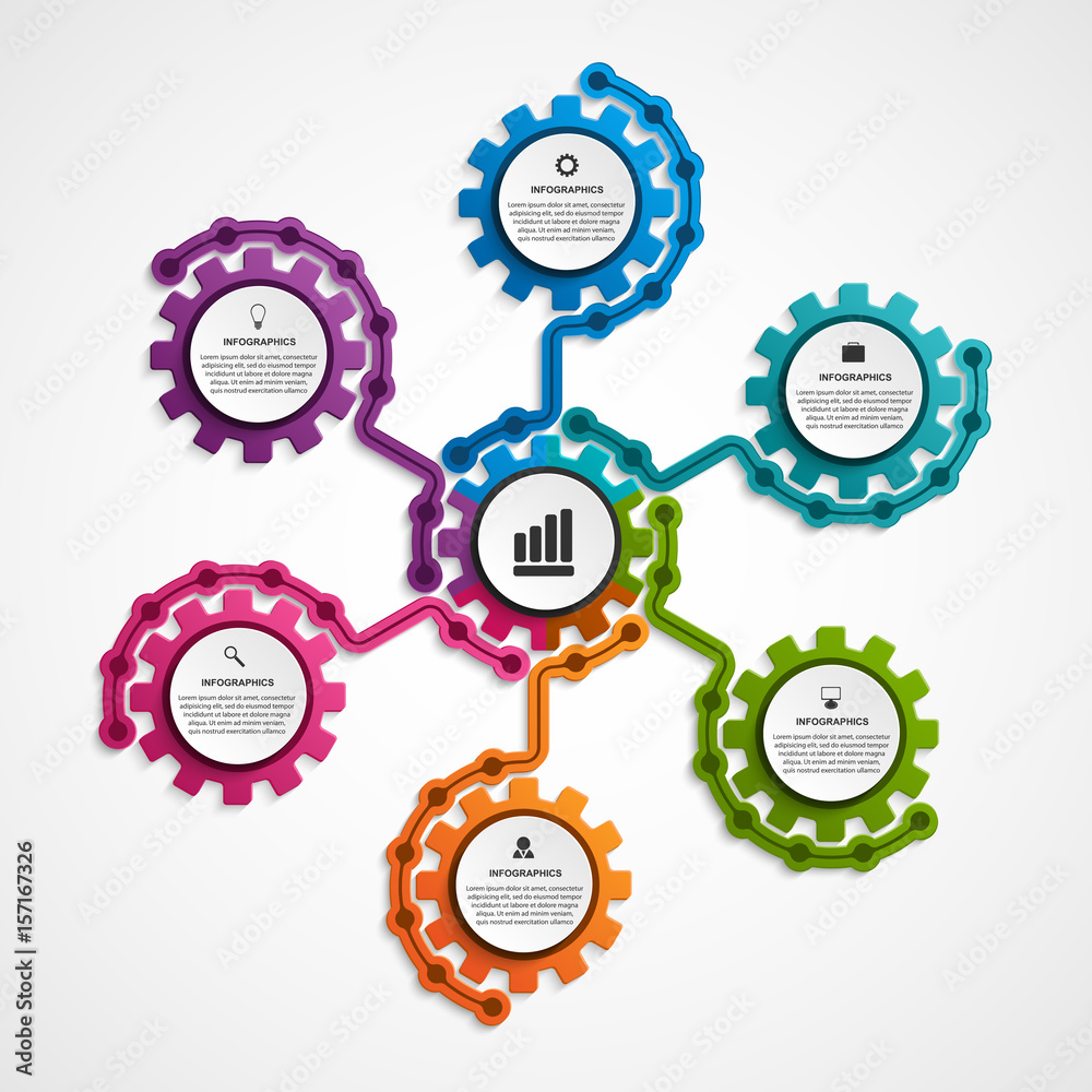 Abstract gears infographic. Design element. Infographics for business presentations or information banner. Abstract gears infographic. Design element. Infographics for business presentations or information banner.
