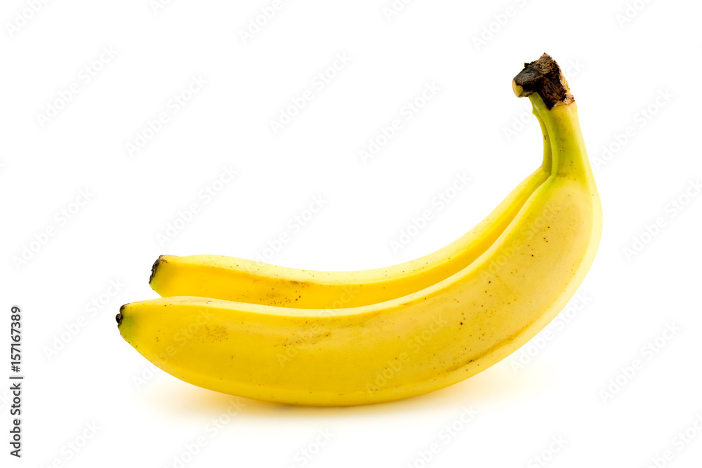 Bananas on a white background