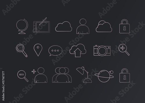set of web icons