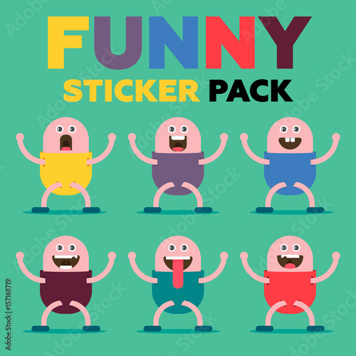 Funny sticker pack photo