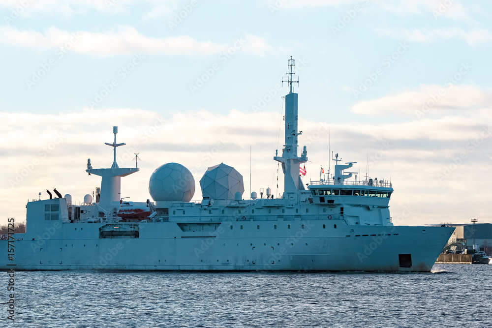 White military ship