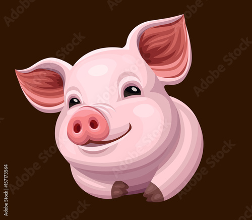 Pig icon. Vector illustration