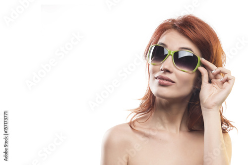 the redhead girl in sunglasses type 2