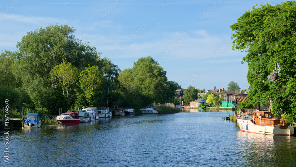 Boats on the River Waveney at Beccles