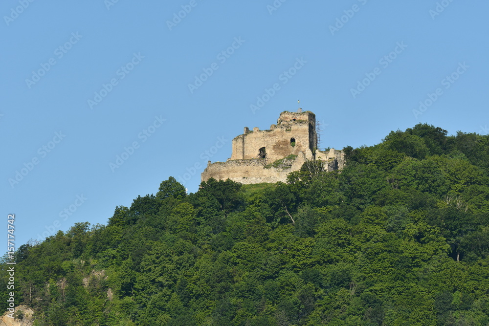 old historical ruins of castle Zborov Slovakia