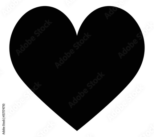 love  black icon vector