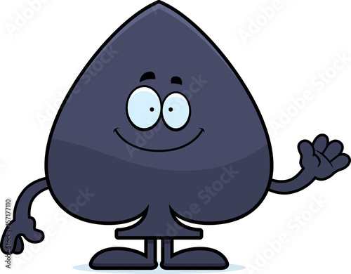 Cartoon Spade Waving
