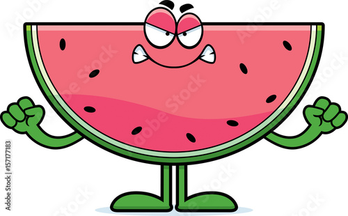 Angry Cartoon Watermelon