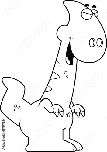 Sly Cartoon Parasaurolophus