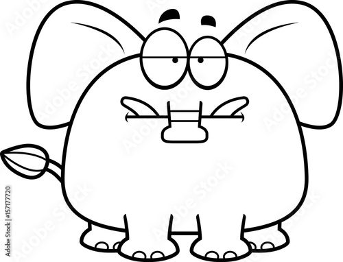Bored Cartoon Elephant