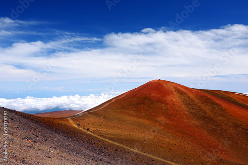 The summit of Mauna Kea  a dormant volcano on the island of Hawaii  USA